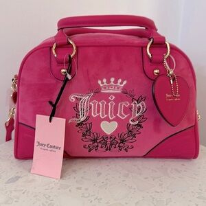 Juicy Couture Fuchsia heritage bag with Heart Charm